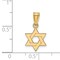 14K Yellow Gold Star of David Pendant Charm Jewelry 18mm x 11mm